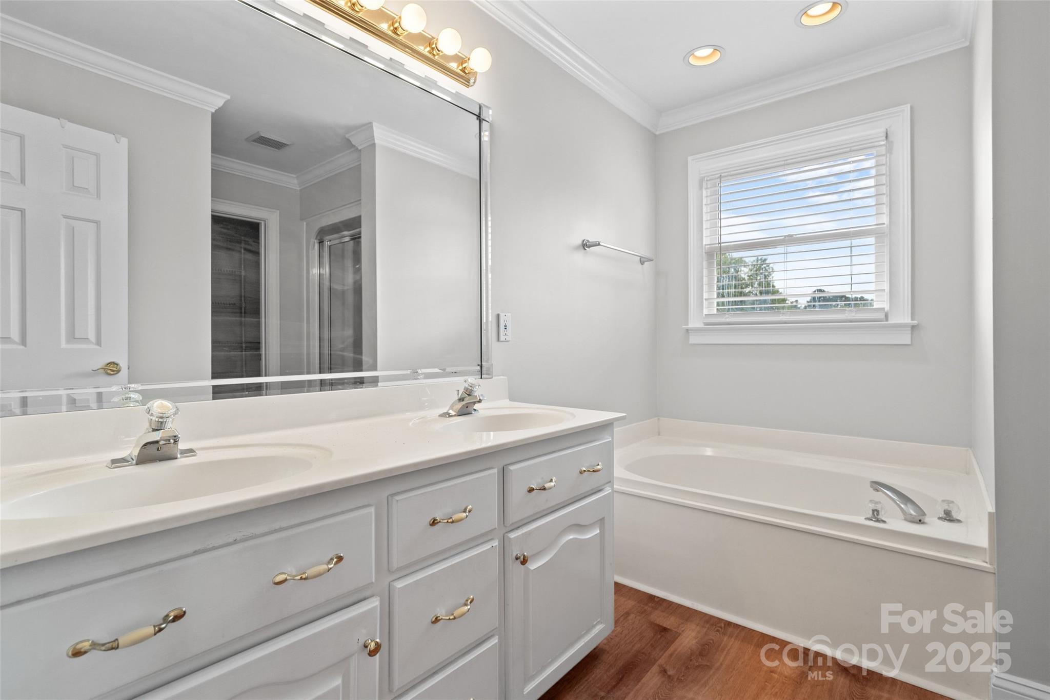 2082 Egret Court Rock Hill, SC 29732 - Photo 19 of 36 a bathroom with a tub sink double vanity and tub