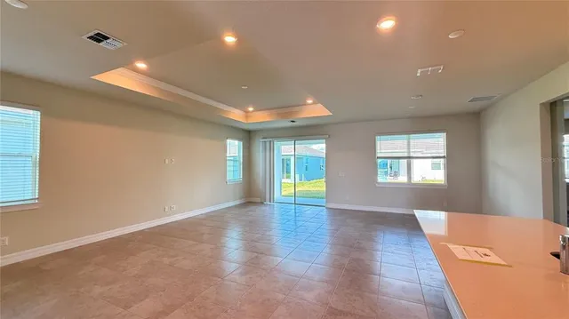 an empty room with a window