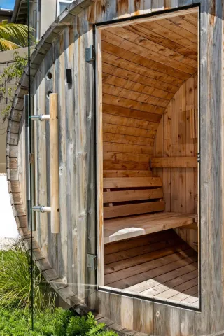 a view of a door of the house