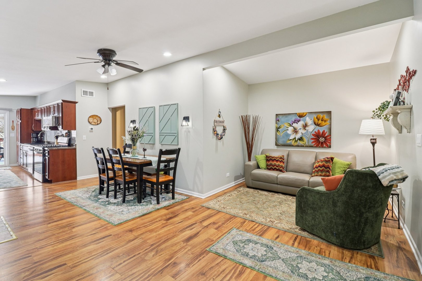 11 Highview Avenue Fox Lake, IL 60020 - Photo 6 of 32 a living room with furniture and a dining table with wooden floor