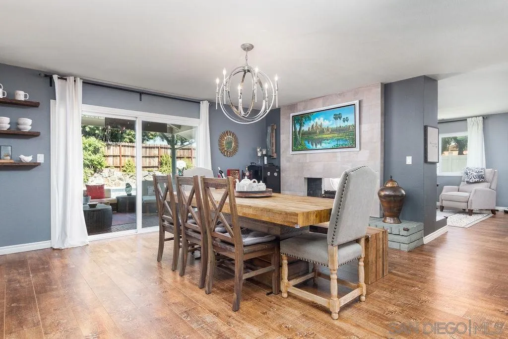 6205 Ruby Lake Avenue San Diego, CA 92119 - Photo 5 of 25 a view of a dining room with furniture window and wooden floor