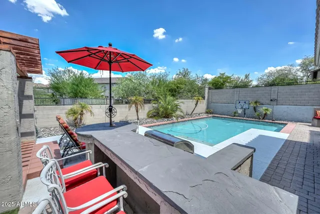 a backyard of a house