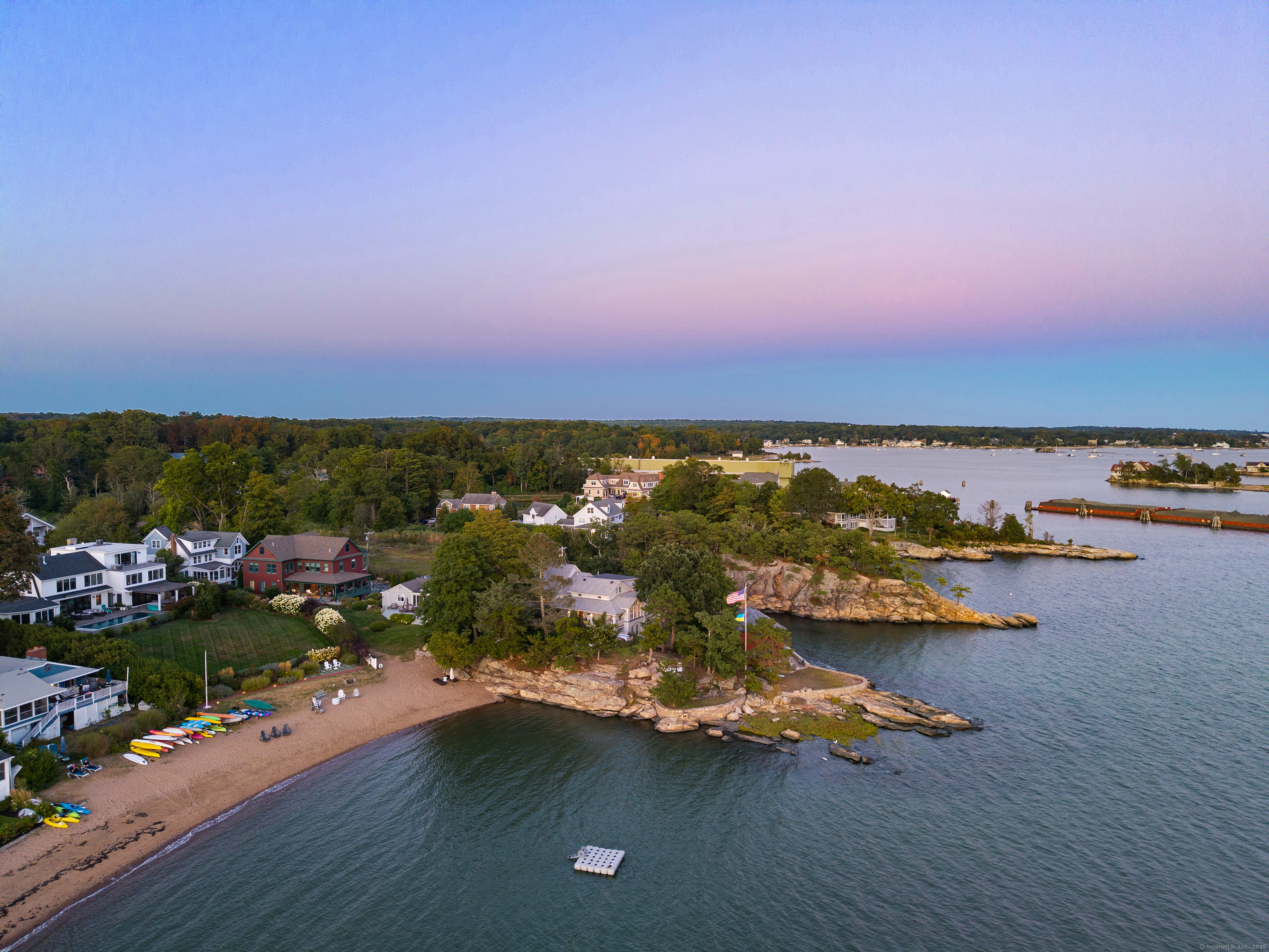 33 Thimble Farms Road Branford, CT 06405 - Photo 39 of 40 an aerial view of ocean and residential houses with outdoor space