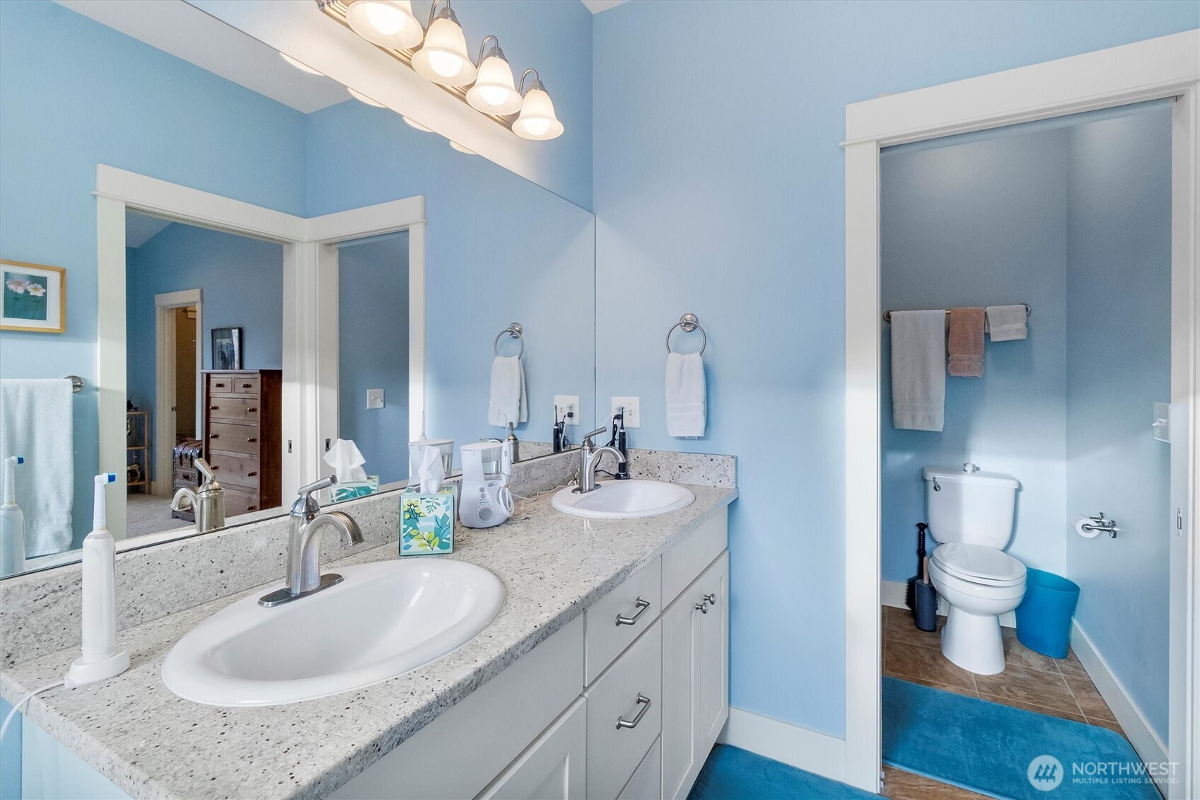 5434 Blue Sky Way Ferndale, WA 98248 - Photo 20 of 39 a bathroom with a sink and a mirror