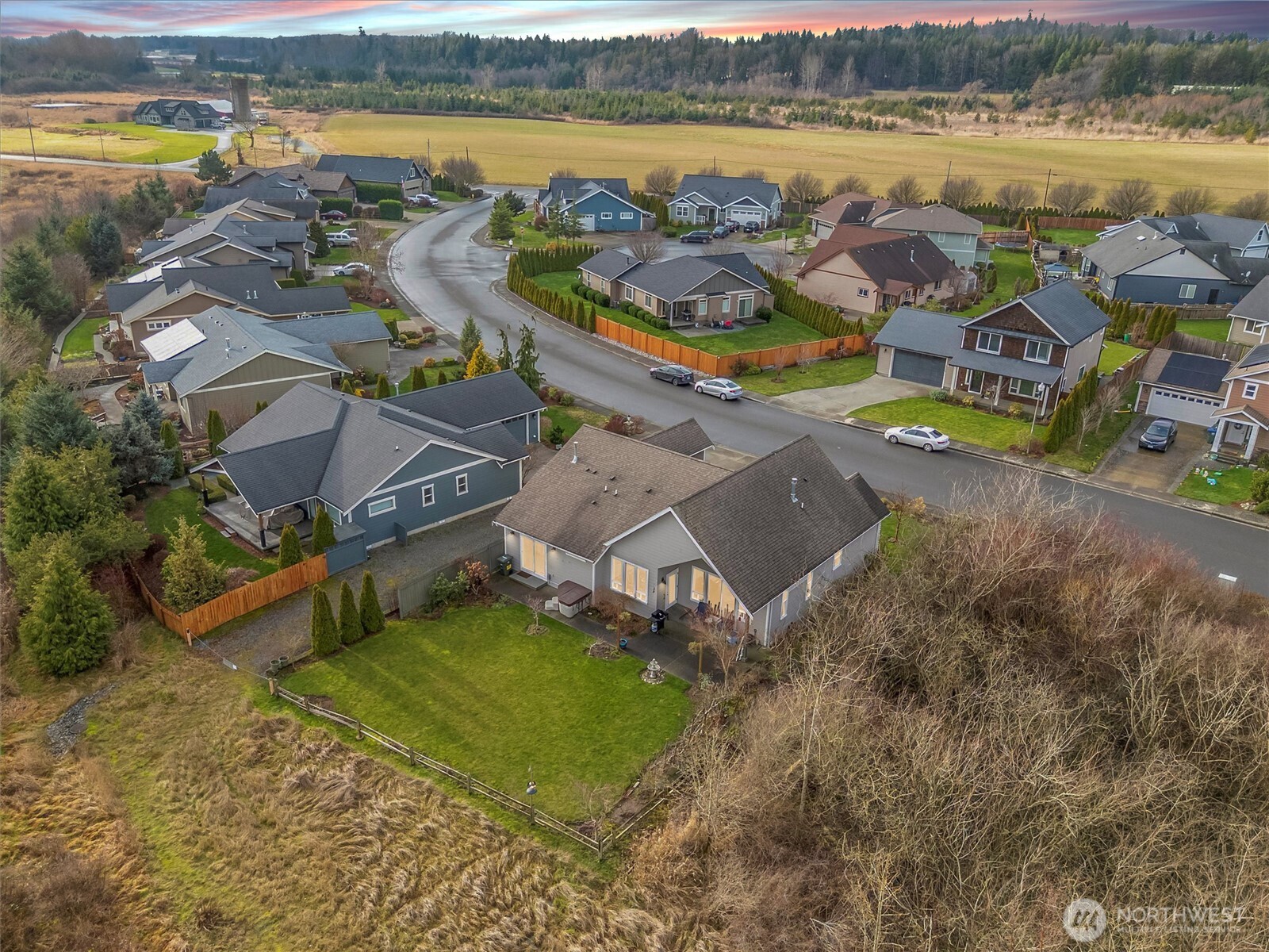 5434 Blue Sky Way Ferndale, WA 98248 - Photo 28 of 39 an aerial view of a house with outdoor space and lake view