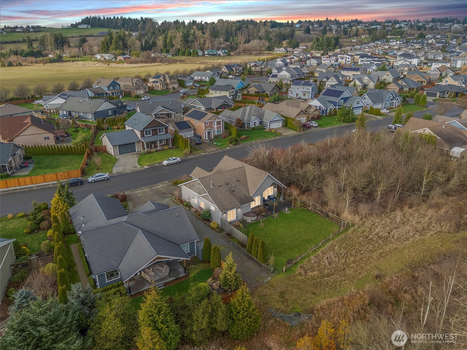 5434 Blue Sky Way Ferndale, WA 98248 - Photo 29 of 39 an aerial view of a house with a lake view
