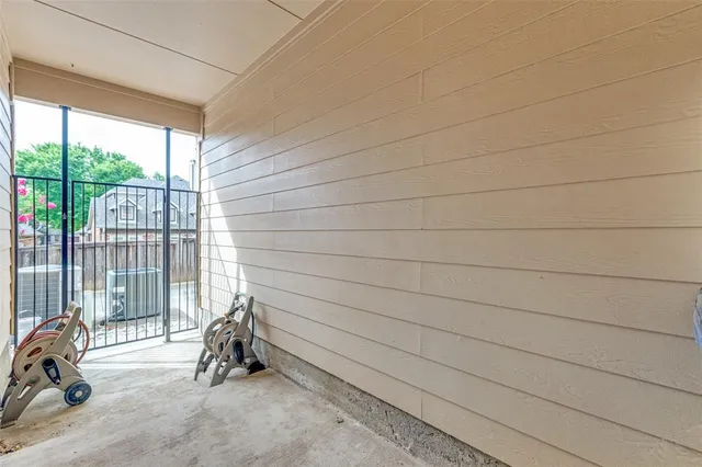 a view of a room with a large window
