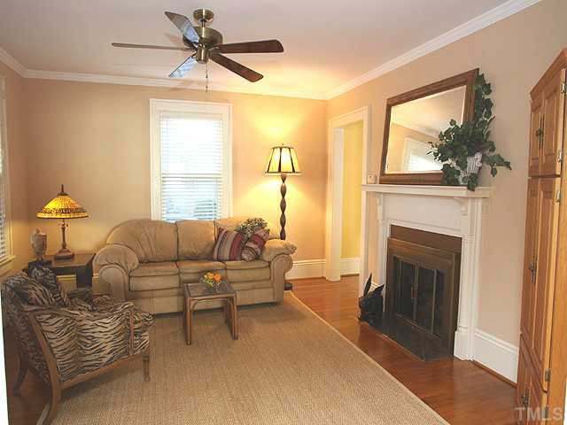 502 Harding Street Raleigh, NC 27604 - Photo 5 of 25 Gorgeous original hardwoods gleam in the bright living room. Living Room