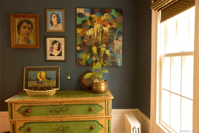 a view of painting on the wall