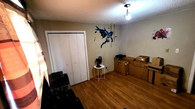 212 Madison Street, Unit 3B Joliet, IL 60435 - Photo 9 of 11 a bedroom with a bed and wooden floor