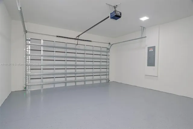 a view of a small space with a window