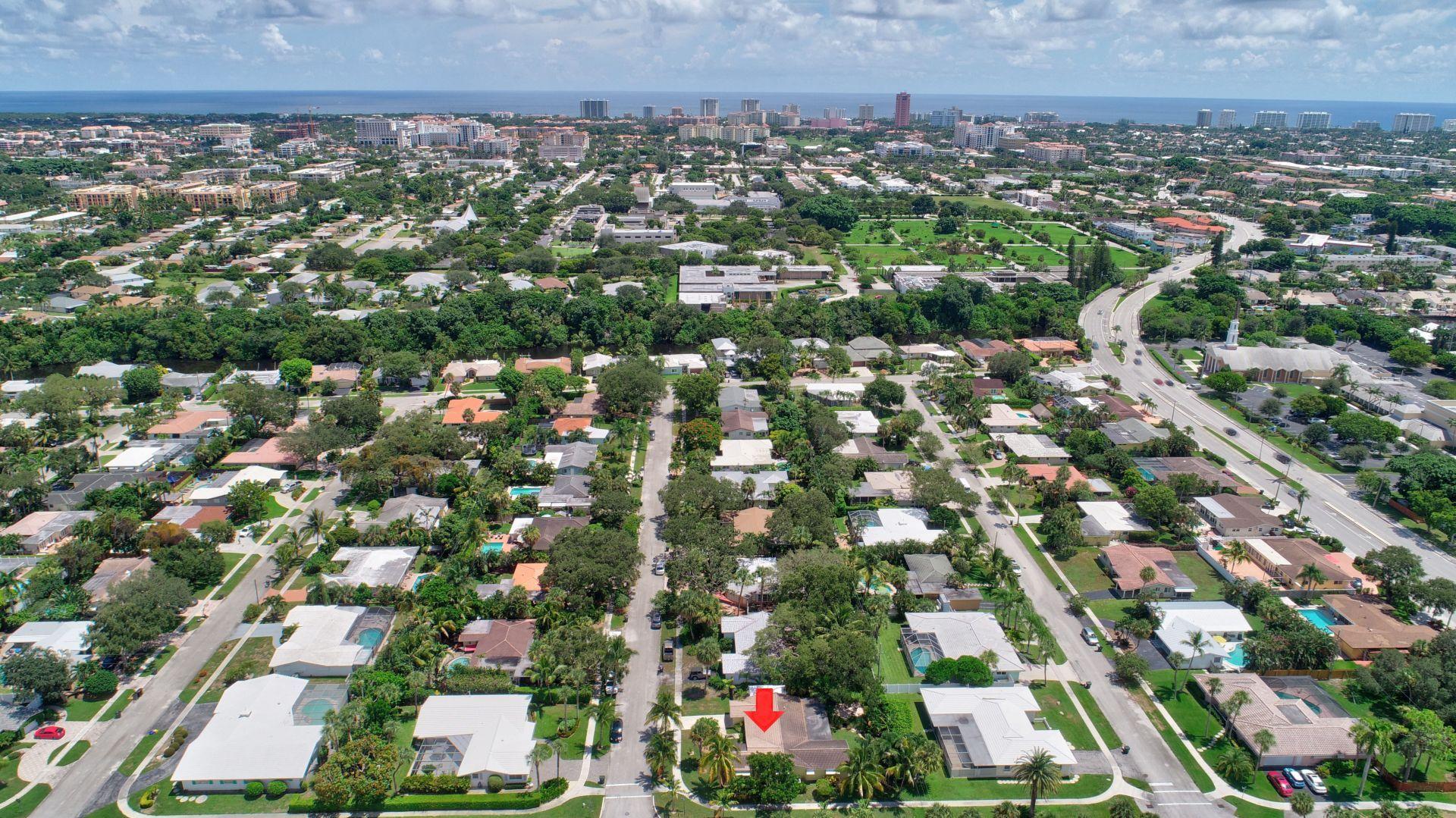 698 Southwest 4th Street Boca Raton, FL 33486 - Photo 49 of 52 Aerial with arrow