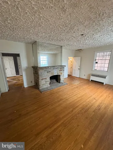 a view of a livingroom with a fireplace