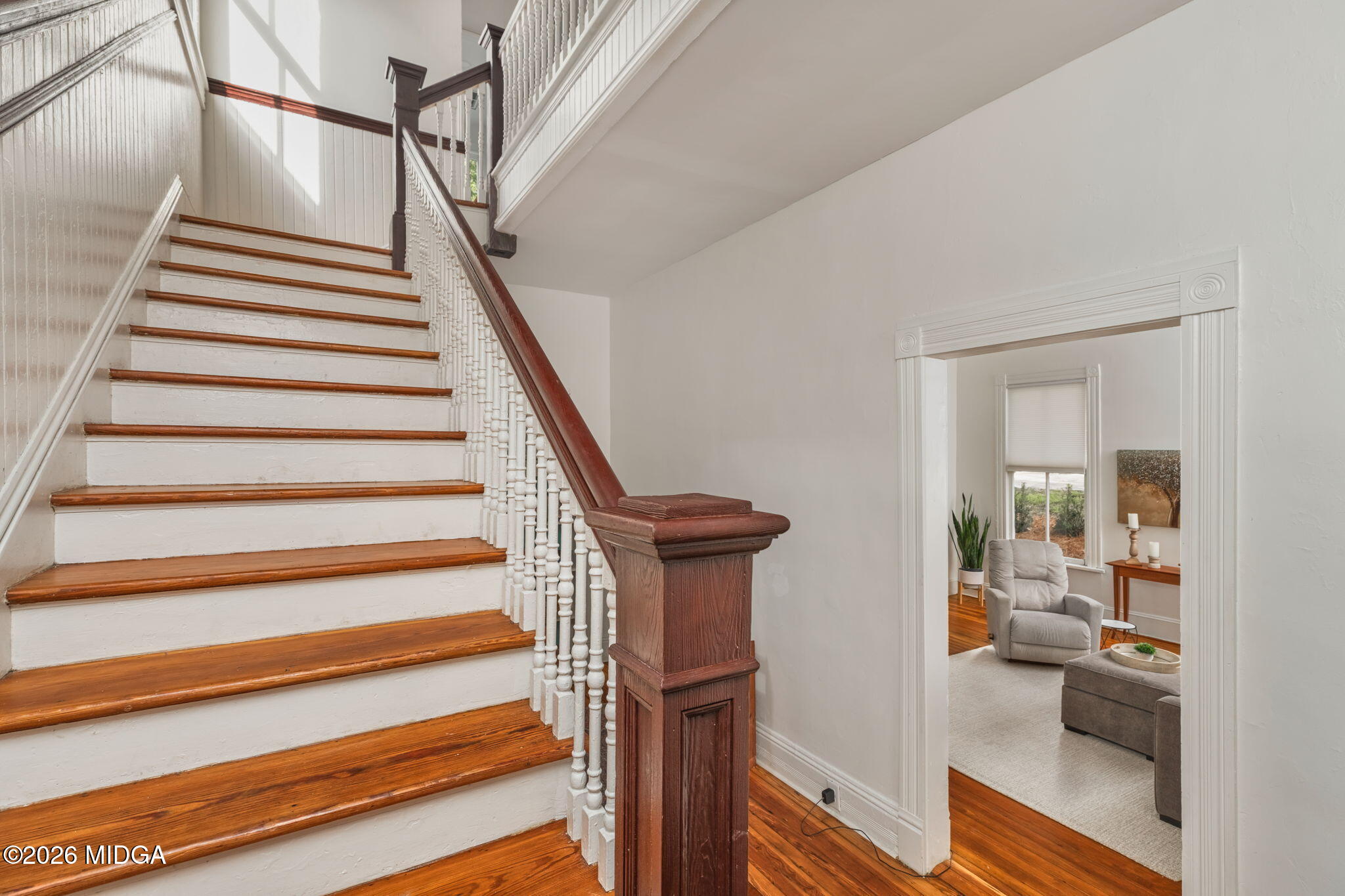 417 Orange Street Macon, GA 31201 - Photo 25 of 49 a view of entryway and hall with wooden floor