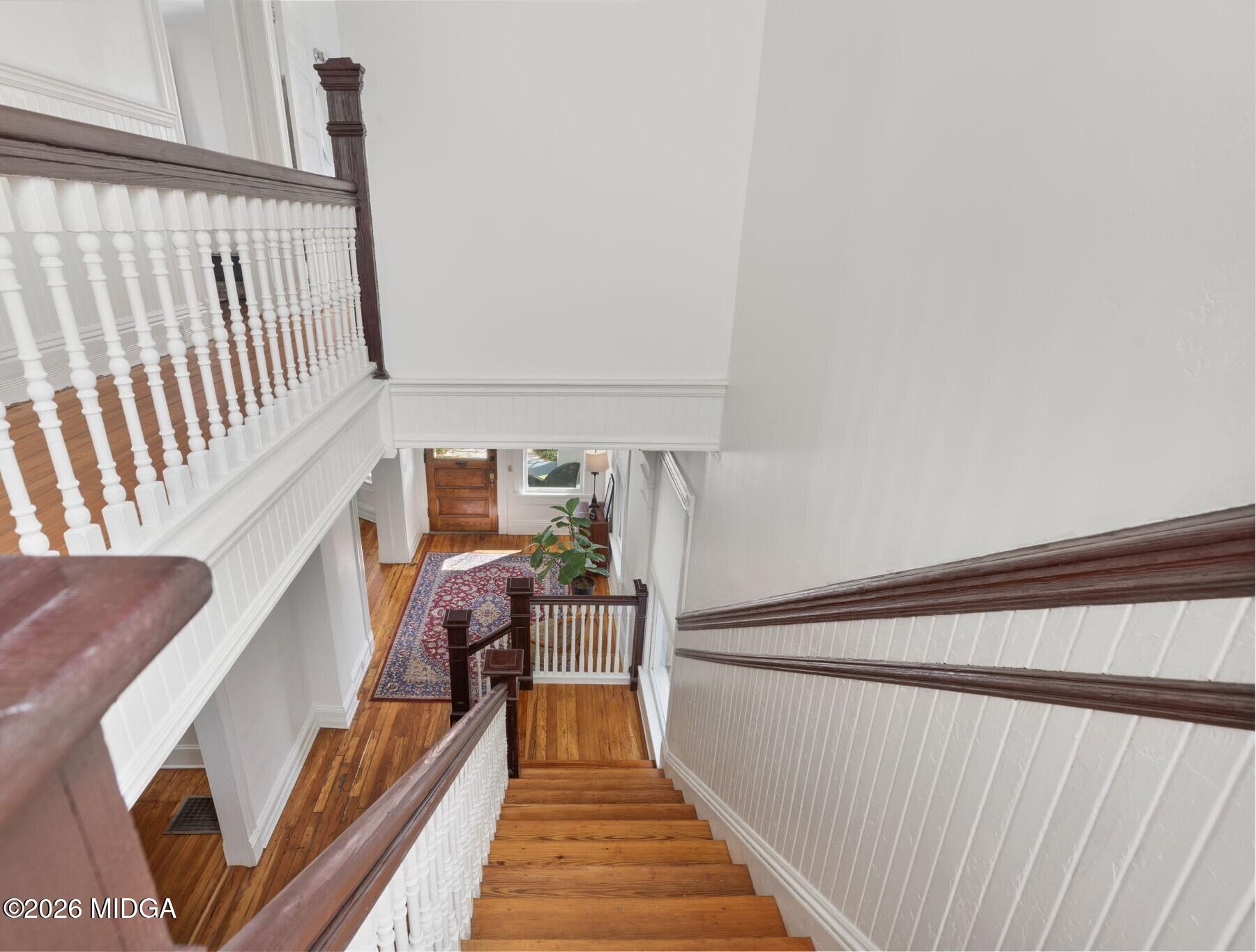 417 Orange Street Macon, GA 31201 - Photo 27 of 49 a view of entryway and hall with wooden floor