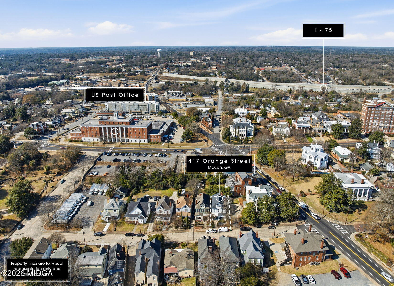417 Orange Street Macon, GA 31201 - Photo 48 of 49 an aerial view of city