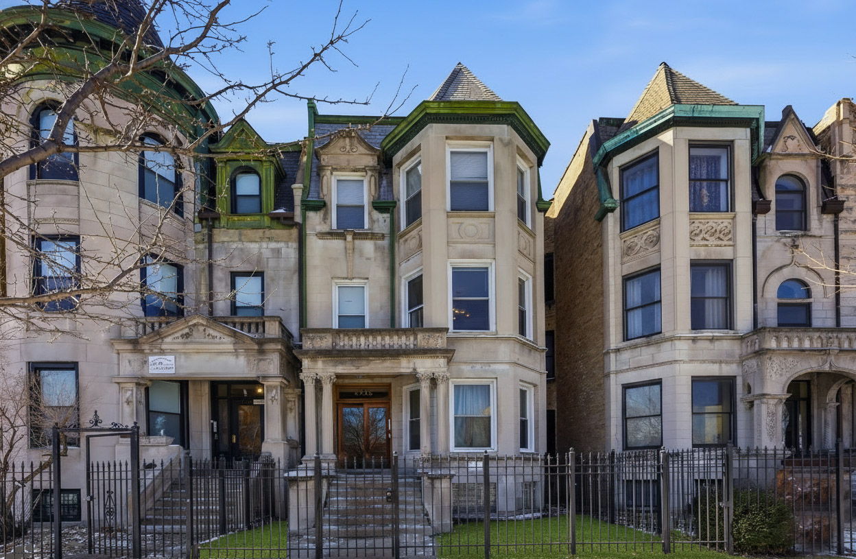 4736 South Prairie Avenue Chicago, IL 60615 - Photo 1 of 39 a front view of a multi story residential apartment building