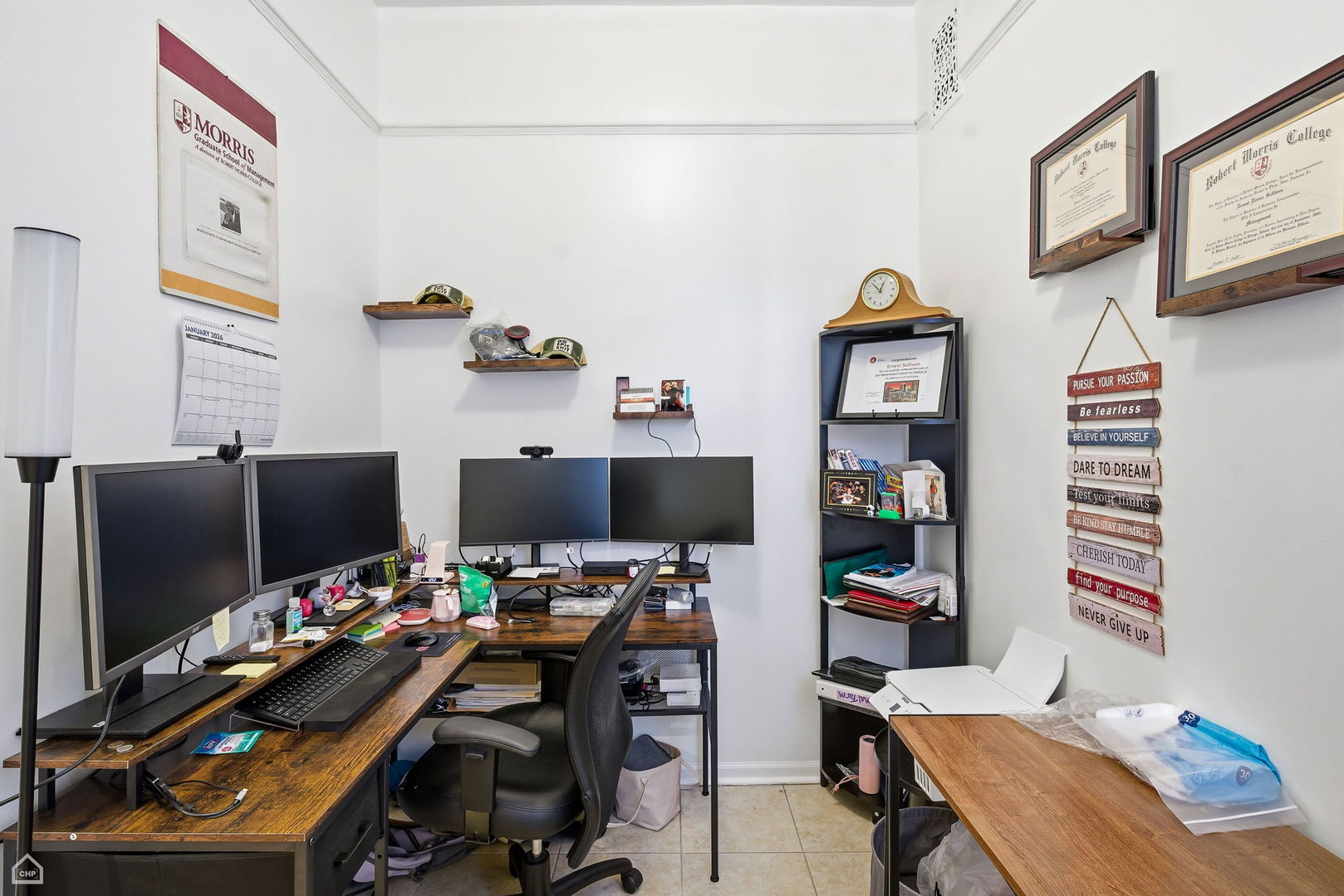 4736 South Prairie Avenue Chicago, IL 60615 - Photo 17 of 39 a view of a workspace with furniture and a window
