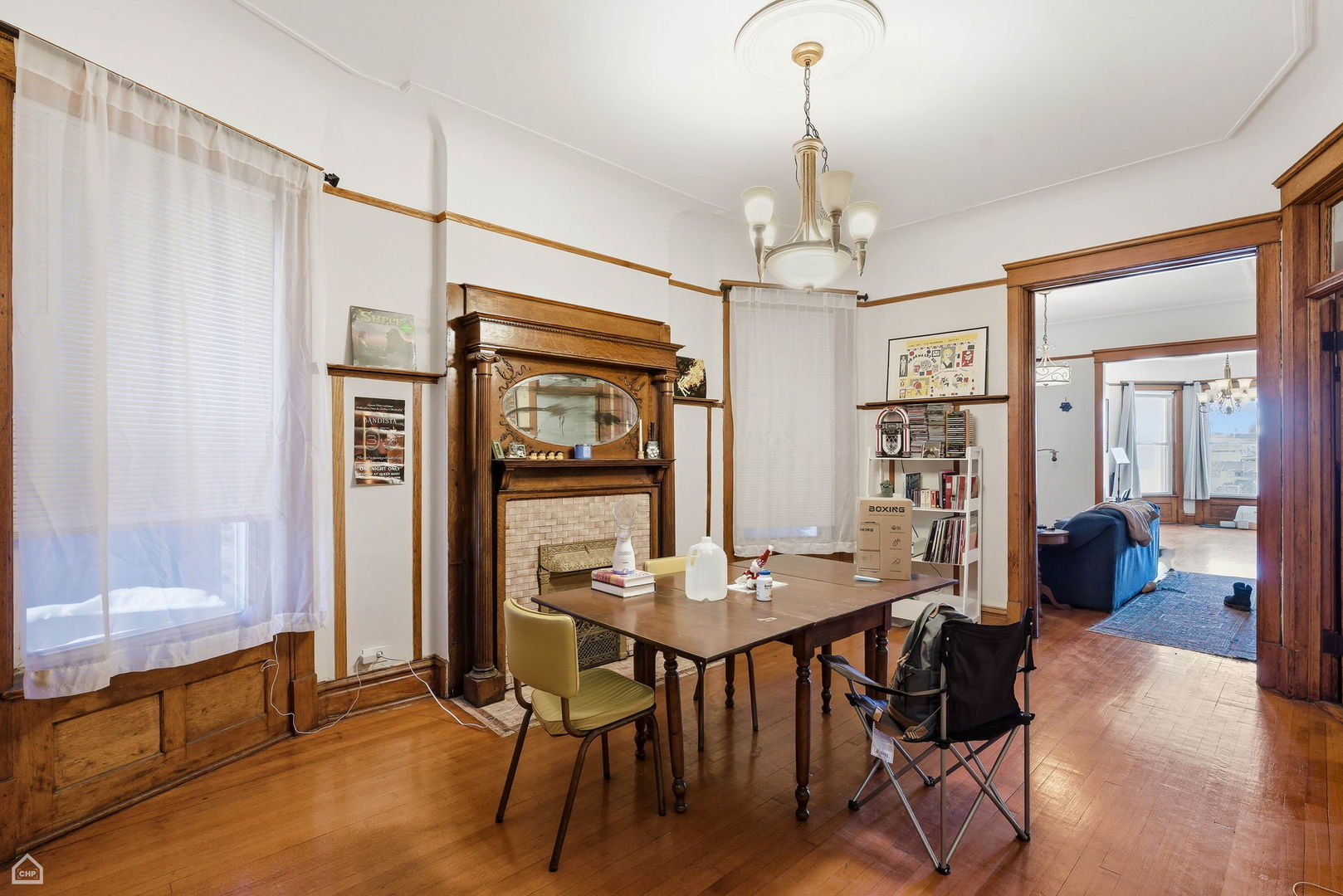 4736 South Prairie Avenue Chicago, IL 60615 - Photo 31 of 39 a view of a dining room with furniture window and wooden floor