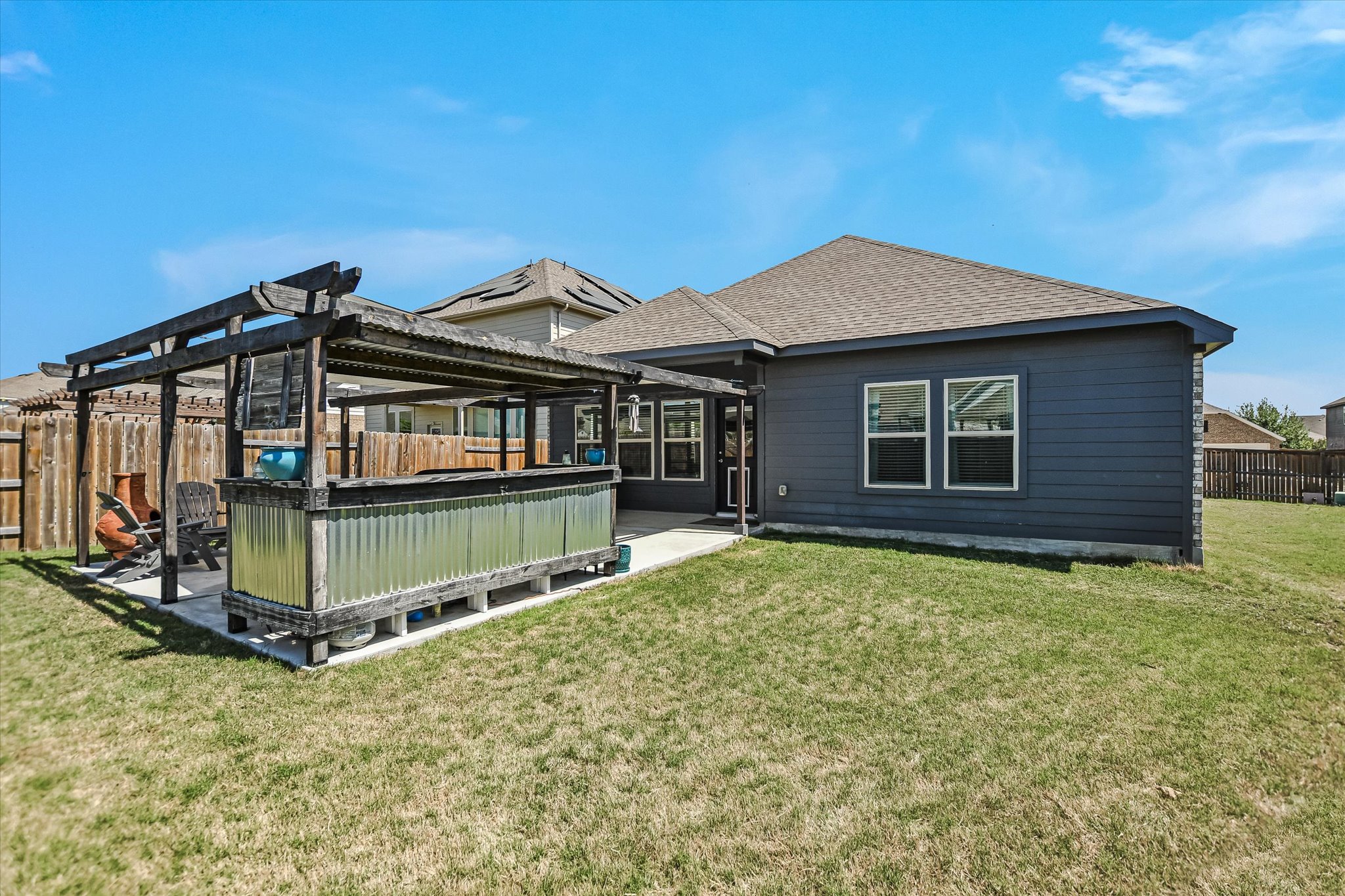 1101 Terrace View Drive Georgetown, TX 78628 - Photo 17 of 20 a view of a house with a backyard