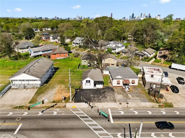 an aerial view of a city
