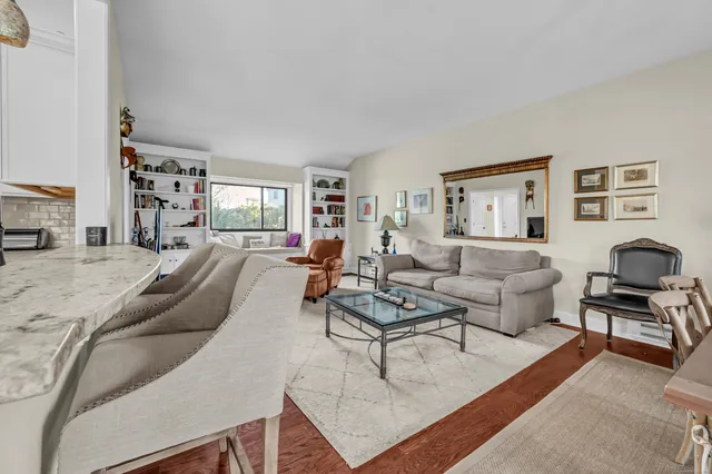 a living room with furniture and a couch