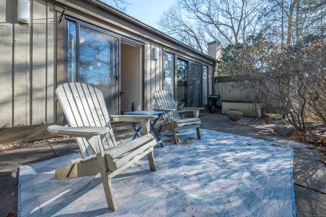 a view of outdoor space with seating area