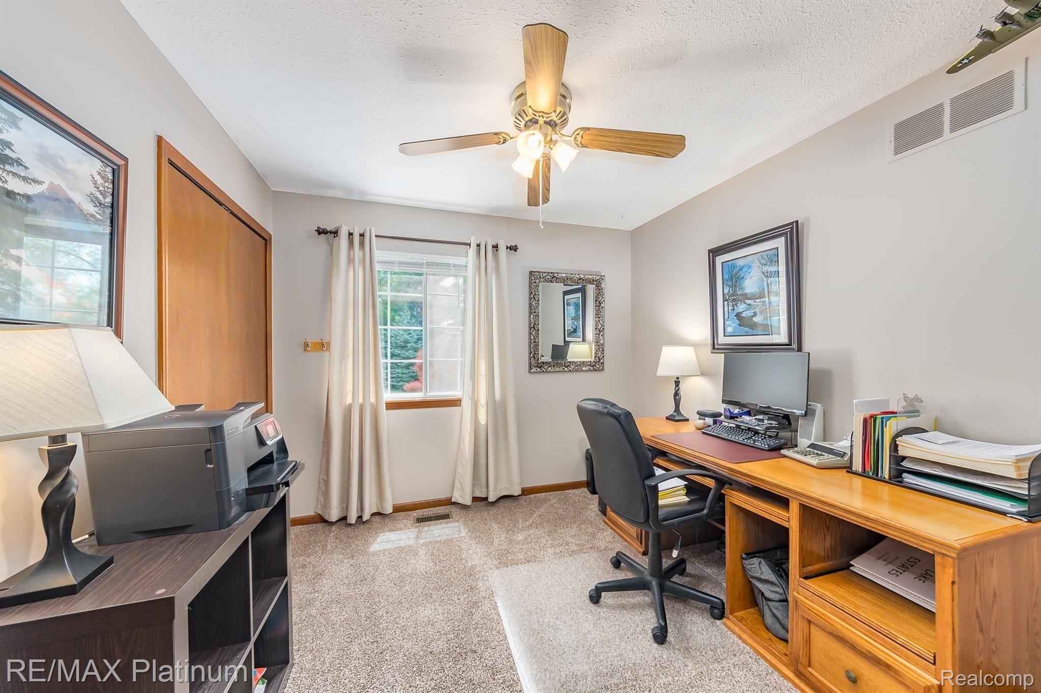 3738 West Schafer Road Pinckney, MI 48169 - Photo 63 of 75 Third bedroom. Currently used as a home office.
