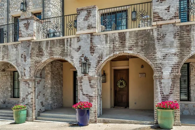 a front view of a house with an entrance