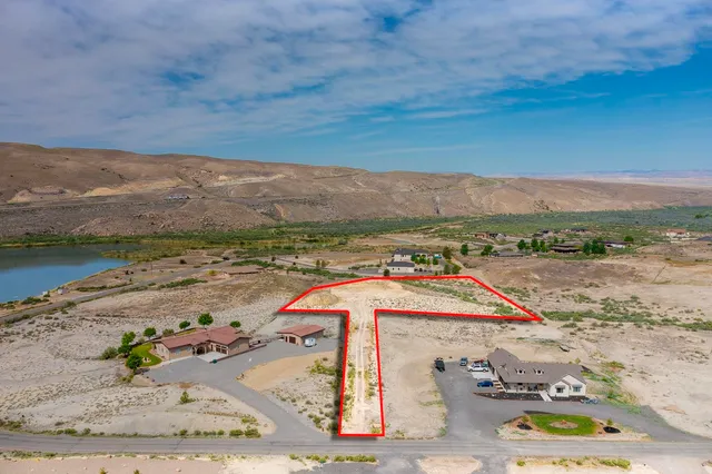 a view of a city with an ocean beach