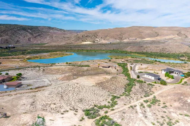 a view of lake with mountain
