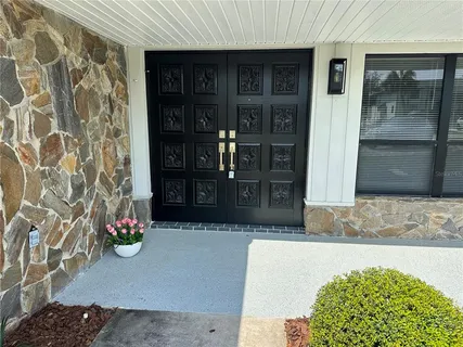 a view of front door of house