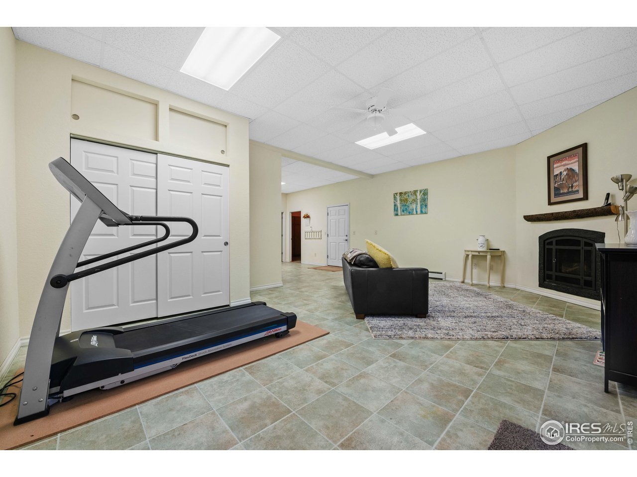 339 Cedar Drive Lyons, CO 80540 - Photo 3 of 37 a living room with furniture a flat screen tv and a fireplace