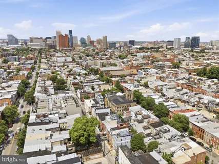 an aerial view of multiple house