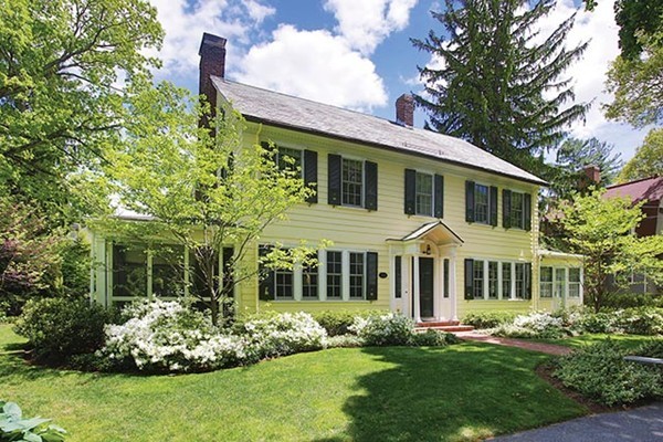 15 Bonad Road Newton, MA 02465 - Photo 2 of 16 front view of a house with a garden