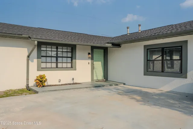 a front view of a house