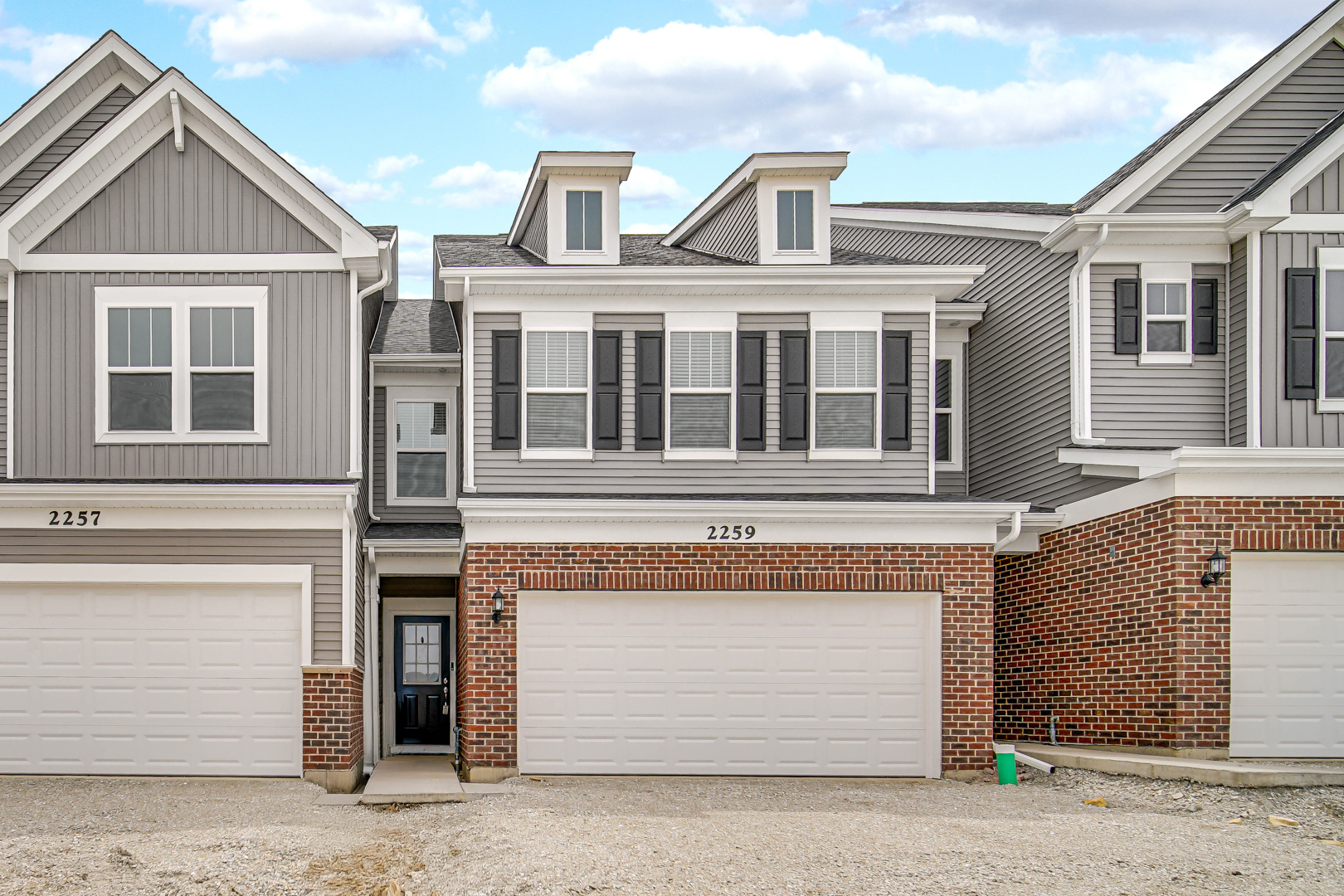 a front view of a house