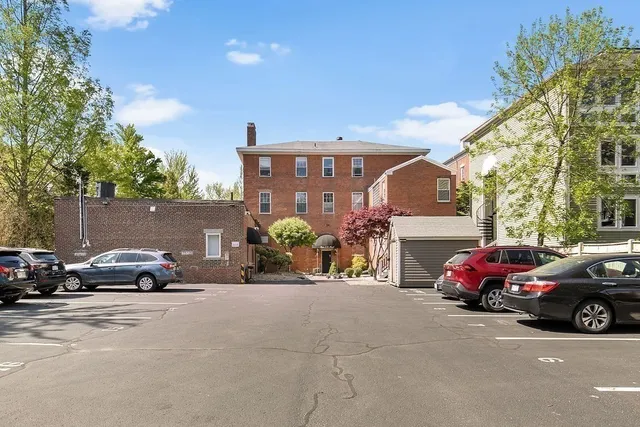 a car parked in front of a building