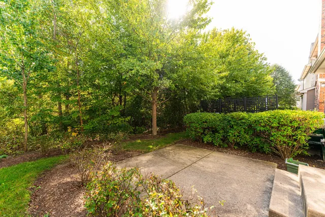 a view of backyard with green space