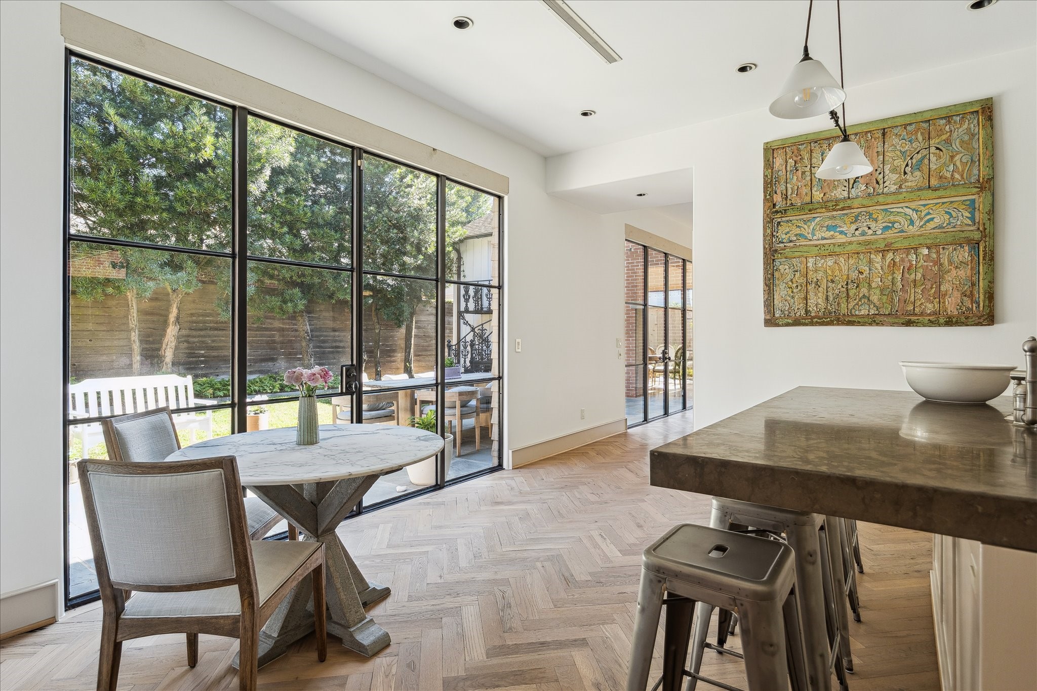 1807 Albans Road Houston, TX 77005 - Photo 14 of 39 a view of a dining room with furniture window and outside view