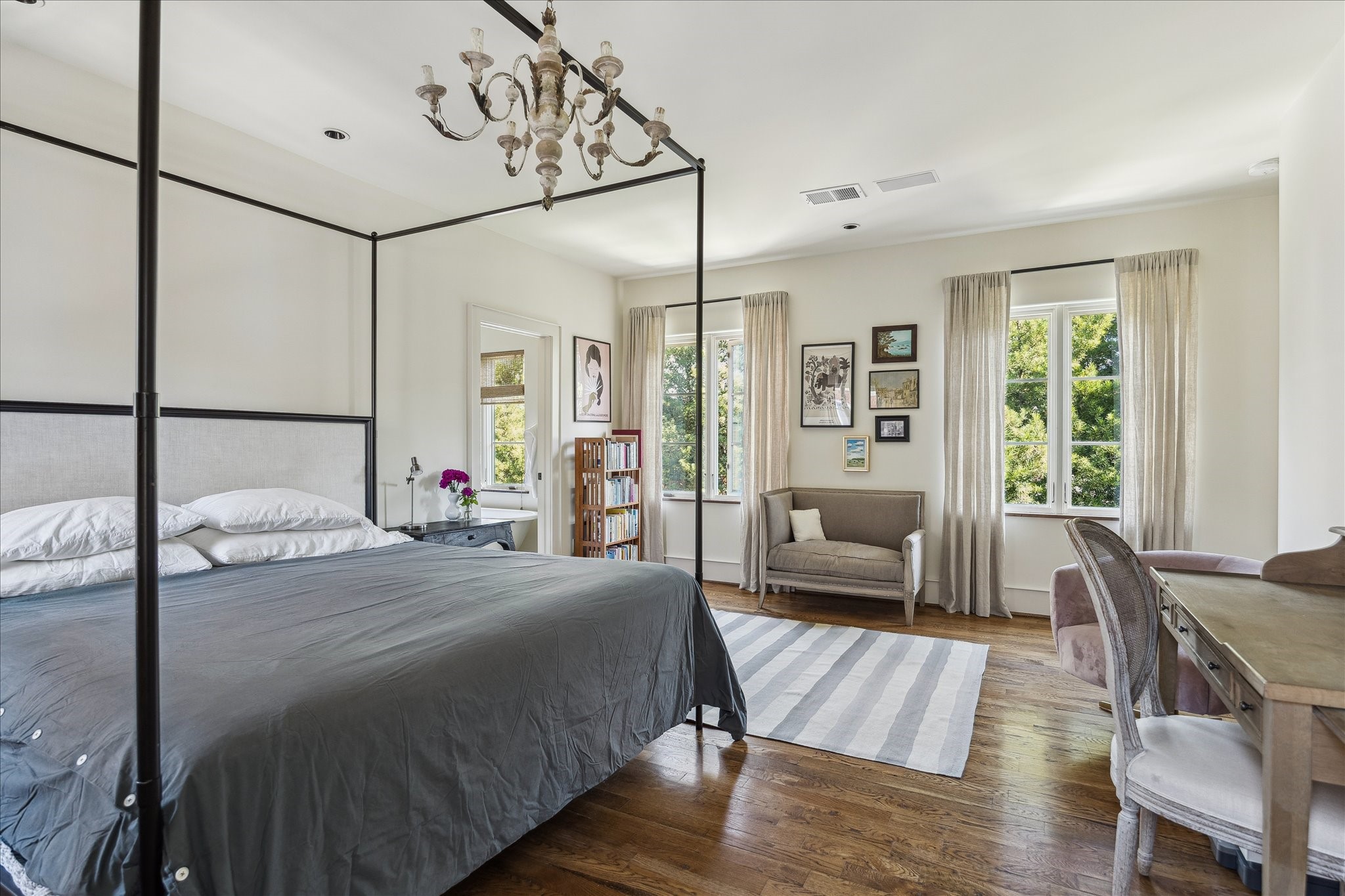 1807 Albans Road Houston, TX 77005 - Photo 24 of 39 a bedroom with a bed window and couch