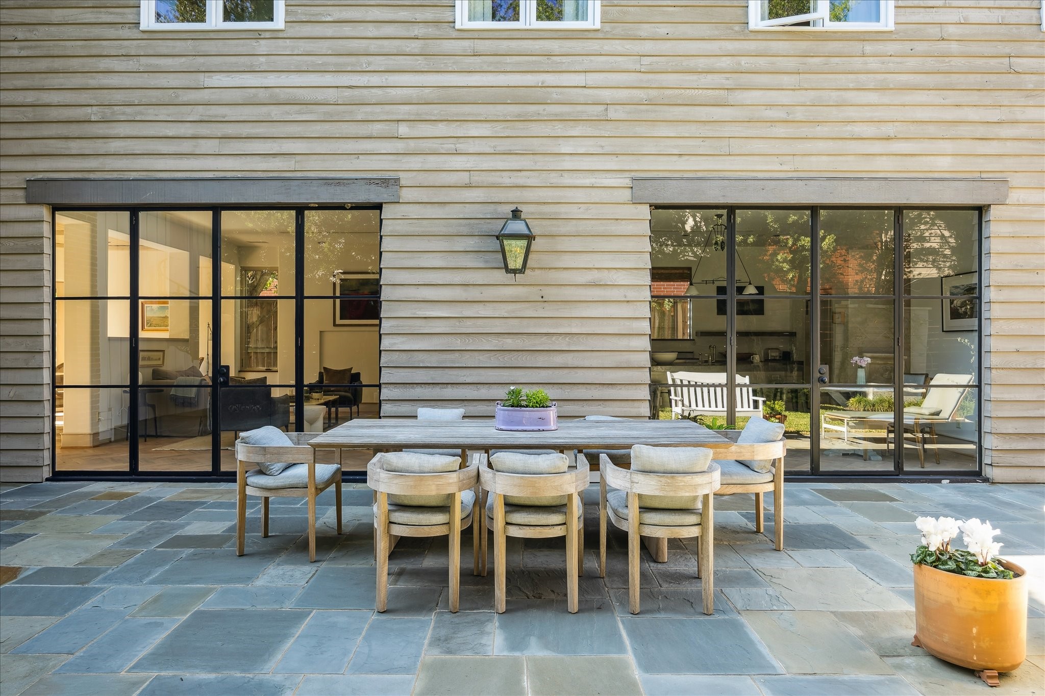 1807 Albans Road Houston, TX 77005 - Photo 28 of 39 a dining space with furniture and outdoor view