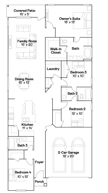 115 Parsons Kyle, TX 78640 - Photo 2 of 2 Floor plan