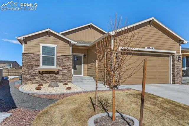 a front view of a house with yard