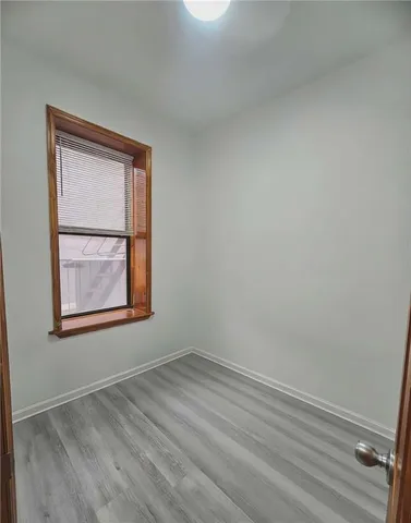 an empty room with a window