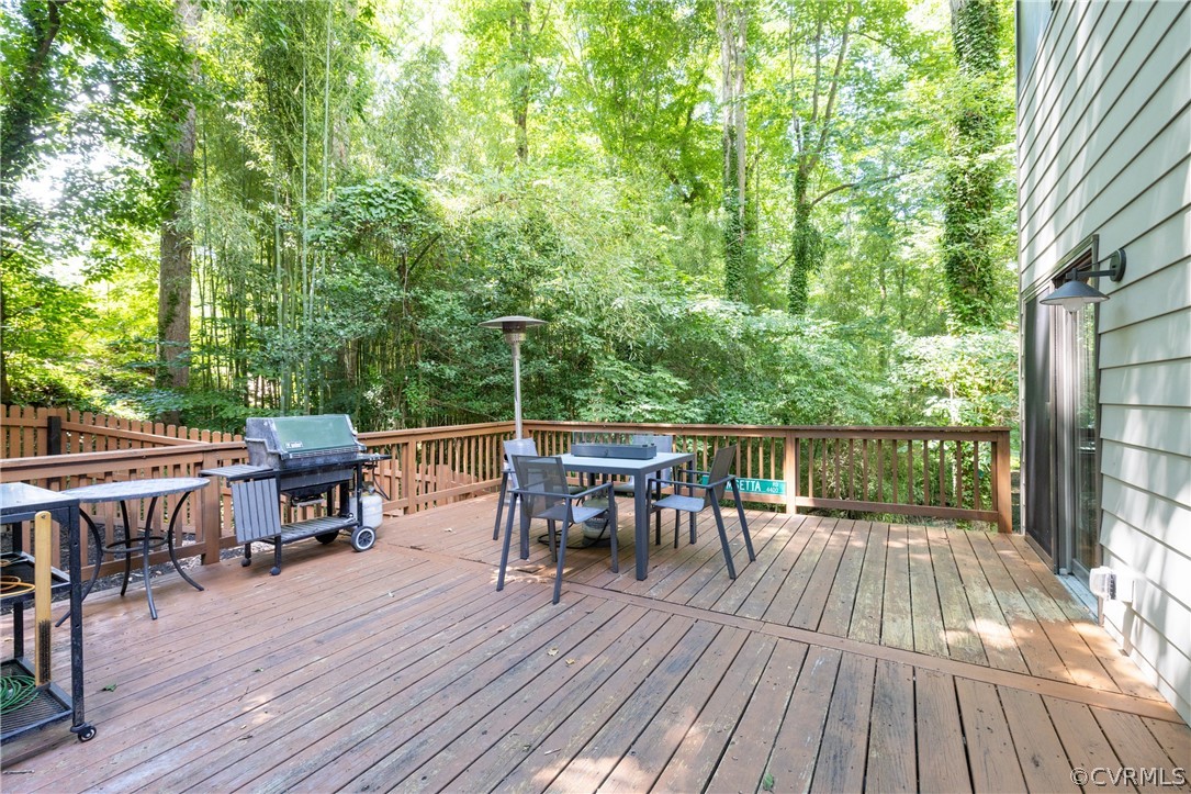 4330 Waumsetta Road Richmond, VA 23235 - Photo 26 of 35 a view of a chairs and table on the wooden deck