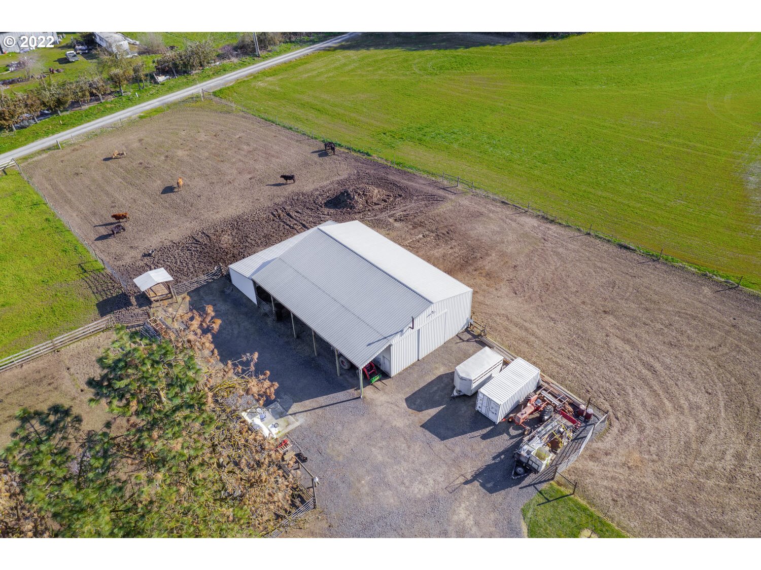 18876 Butteville Road Northeast Aurora, OR 97002 - Photo 32 of 32 an aerial view of a house with a yard