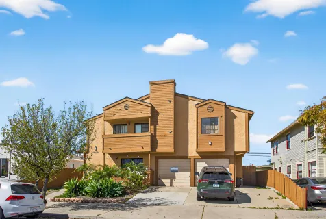 a front view of a building