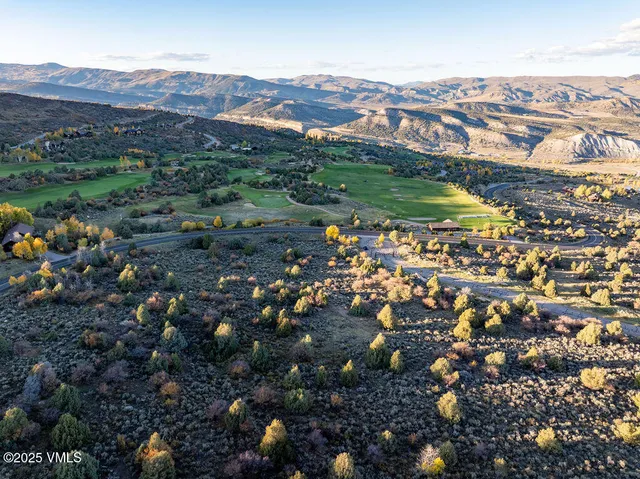 a view of a city with a mountain