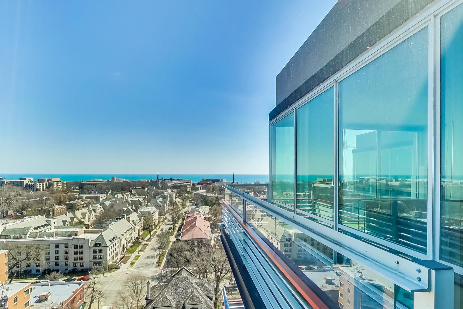800 Elgin Road, Unit PH02 Evanston, IL 60201 - Photo 9 of 43 a view of a balcony with an ocean view